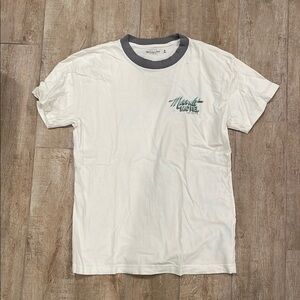 White and Gray Men's T-Shirt